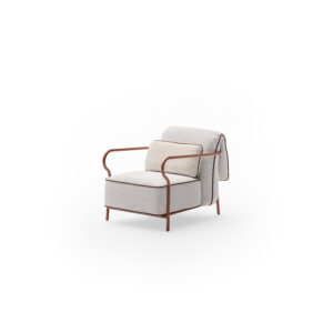 Fauteuil Salò avec coussins d'assise et dossie